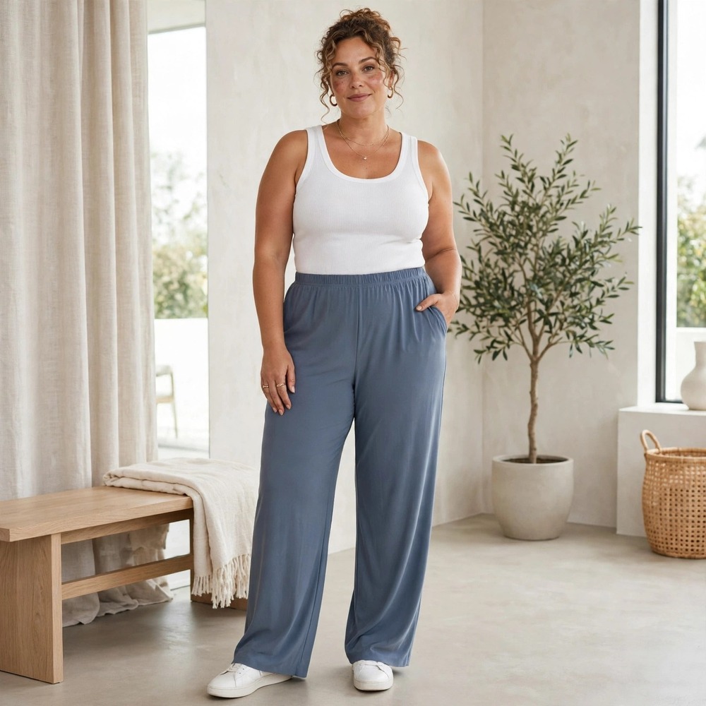 R&M Richards Blue Wide Leg Jumpsuit